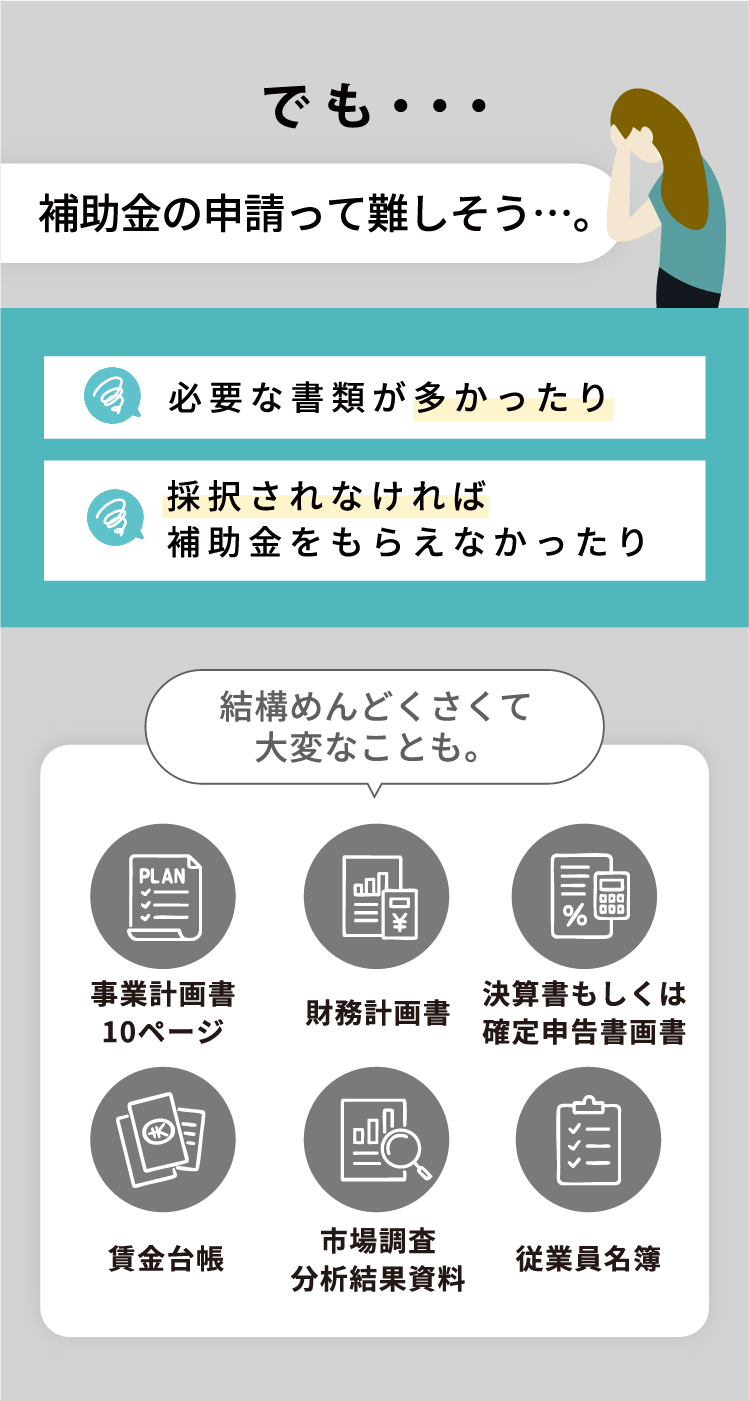 でも、補助金の申請って難しそう。